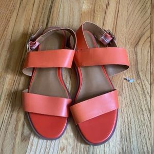Franco sarto orange leather sandal 7.5